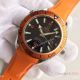 Copy Omega Seamaster Co-Axial Watch Black Dial Orange Leather (3)_th.jpg